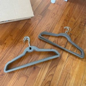 16 greyish tan felt hangers